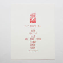 Jackson Creek Press - CATHEDRAL HILL Letterpress Print