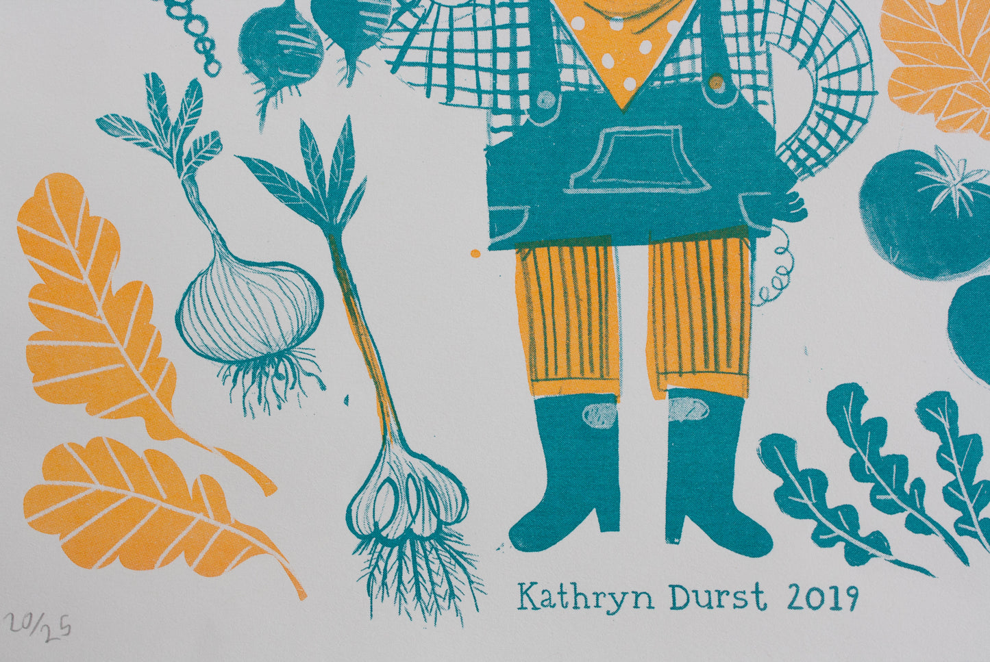 Kathryn Durst - Support Local Farmers Risograph Print (11" X 17")