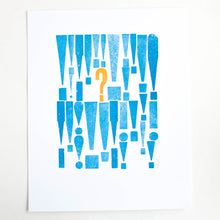 exclamation marks - letterpress print 8x10"