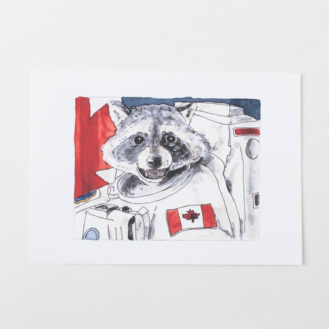 Astronaut Racoon Print (5x7