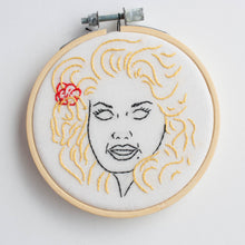 Dolly Parton - framed embroidery