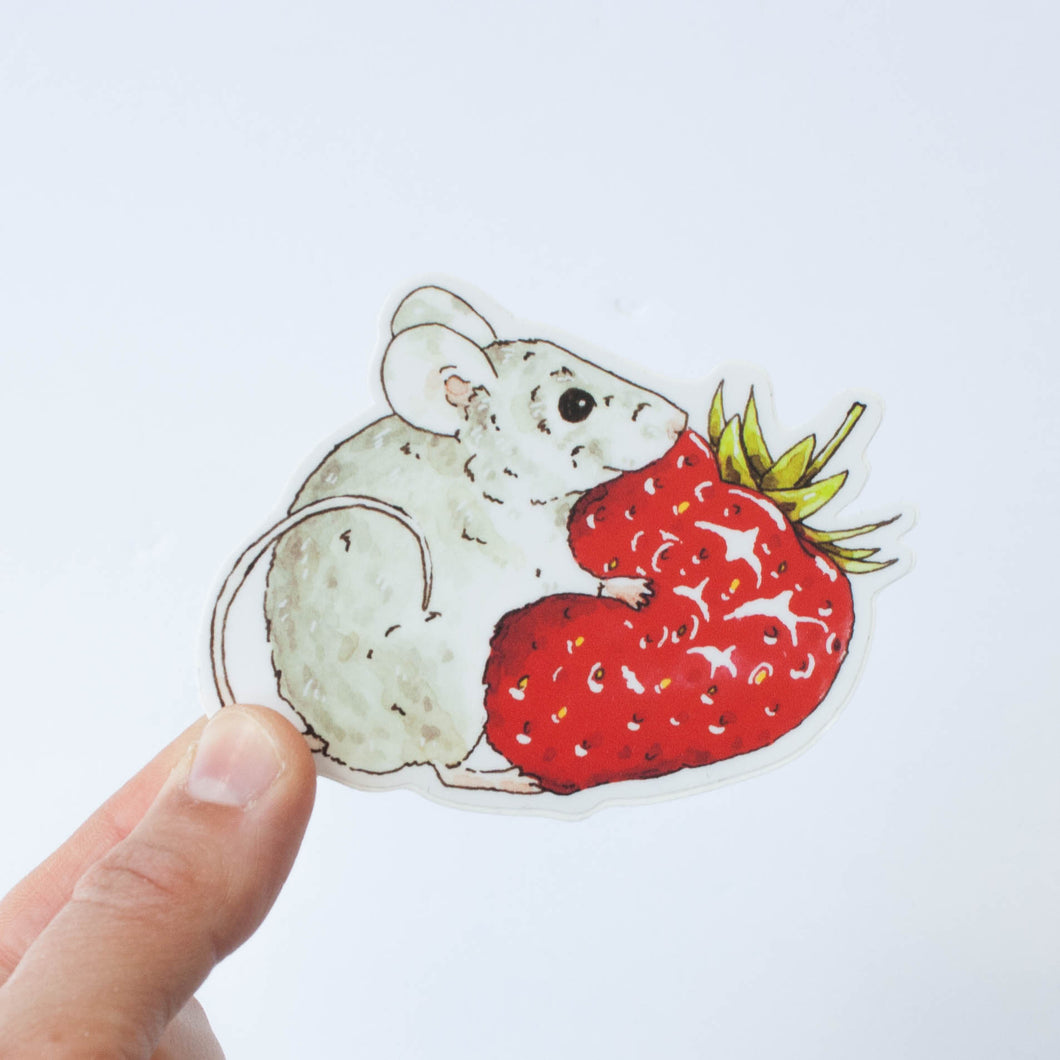 strawberry mouse sticker