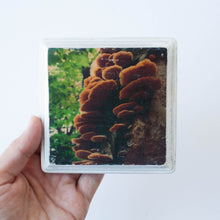 wooden photo block 4"x4" white frame