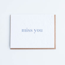 miss you - plantable seed paper card