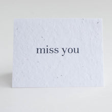 miss you - plantable seed paper card