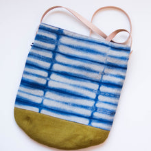 hand dyed linen tote bag