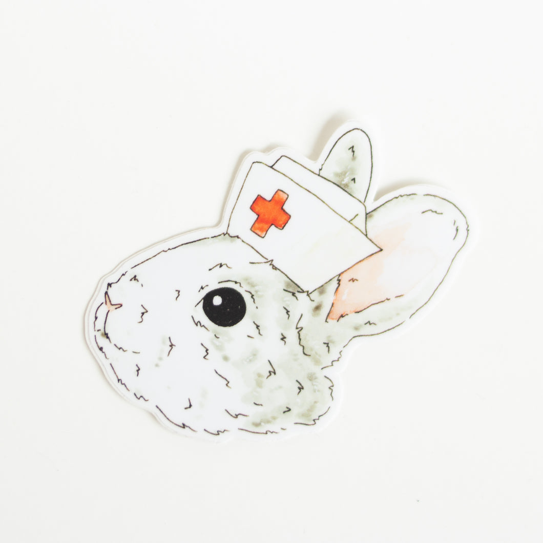 bunny nurse sticker