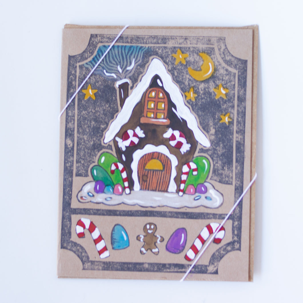gingerbread house - greeting card