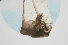otter with umbrella 8x10 print