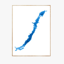 Chemong Lake bathymetric map 9x12"