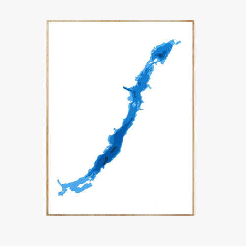 Chemong Lake bathymetric map 9x12