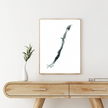 Chemong Lake bathymetric map 9x12"