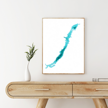 Chemong Lake bathymetric map 9x12"