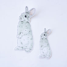 grey rabbit vinyl sticker