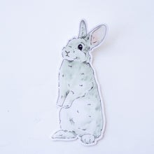 grey rabbit vinyl sticker