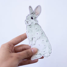 grey rabbit vinyl sticker