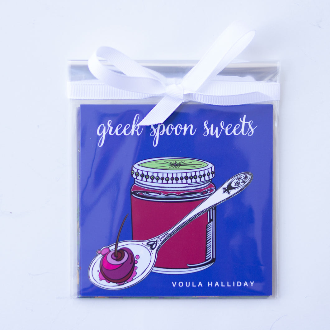 Greek Spoon Sweets - set of recipe cards