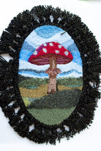 mushroom punch needle rug