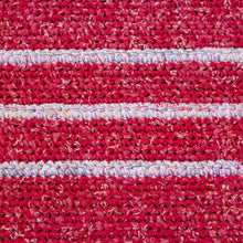 SALE - rag rug - red and white stripe 45" x 25"