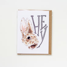 Rabbit says 'Hey' greeting card