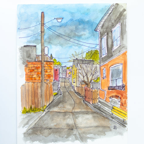 Curvy Lane - Original Watercolour (9x12