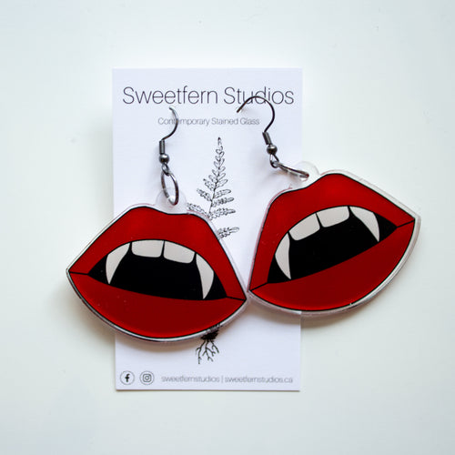 Vampire Lip- Acrylic Earrings