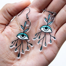 Leafy Eye- Acrylic Earrings