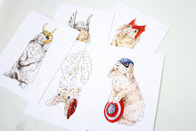 Marvel inspired. Bunnies Prints (5x7") by Critter Co.