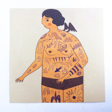 The Amazing Tattooed Woman - 10 x 10" print