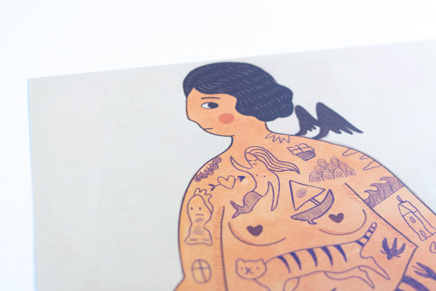 Brooklin Stormie - THE AMAZING TATTOOED WOMAN Art Print (8"X 8")