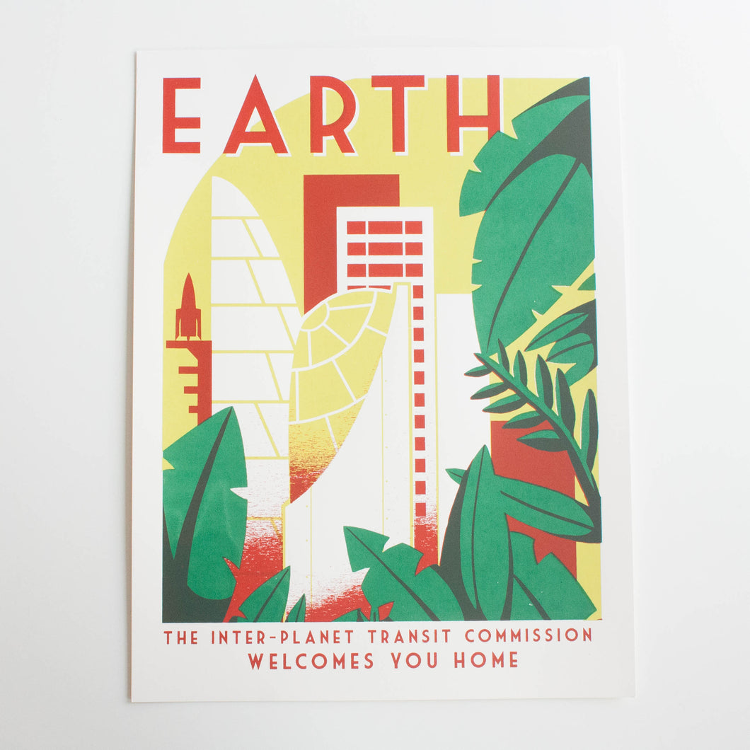 Earth print 12x16