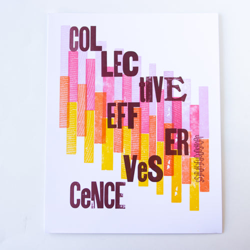 collective effervescence- broadside letterpress print 11 x 14