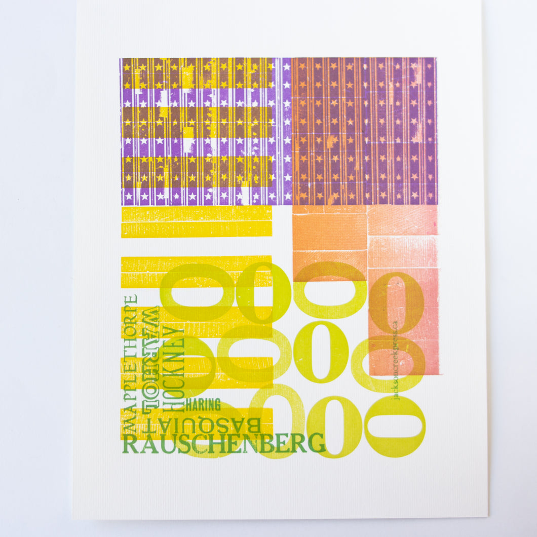 mapplethorpe- broadside letterpress print 11 x 14