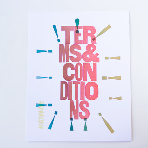 Jackson Creek Press - TERMS AND CONDITIONS Art Print (11