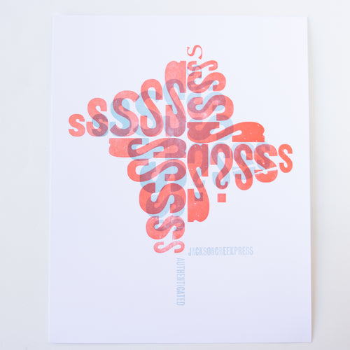 authenticated - broadside letterpress print 11 x 14