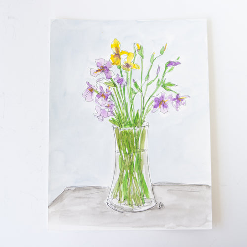 Irises From My Garden - 9x12