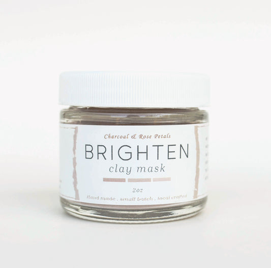 Charcoal and Rose Petals - Brighten Clay Mask