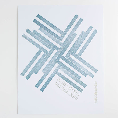 completely flummoxed - letterpress poster 11x14