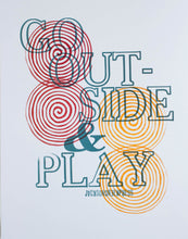 go outside and play - letterpress poster 11x14
