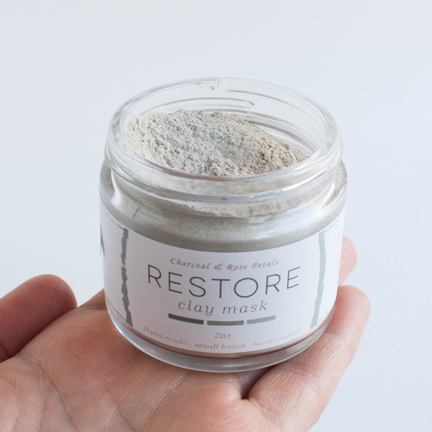 Charcoal and Rose Petals - Restore Clay Mask