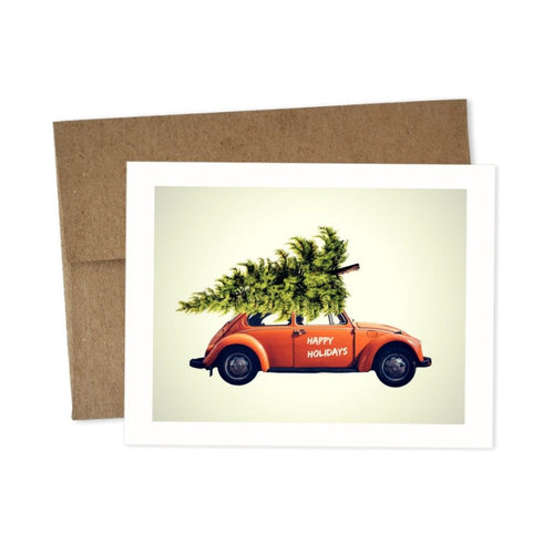 Happy Holidays VW Beetle (5 card pack)