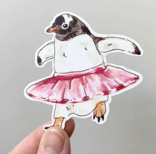 ballet penguin sticker