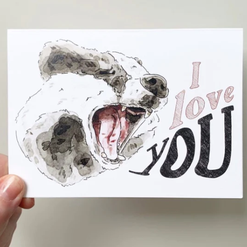 I love you badger card