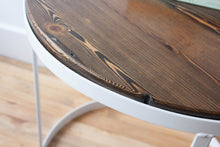 SALE metal & pine side table