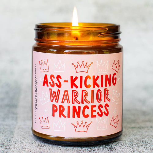SALE - Ass-Kicking Warrior Princess Candle - Funny Soy Candle