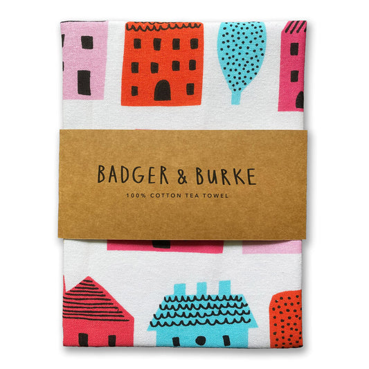 Badger & Burke - Little Houses Tea Towel