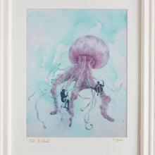 jellyfish tilt-a-whirl print - framed