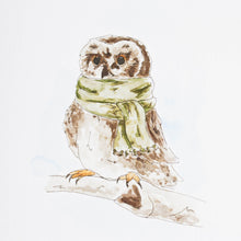 owl in scarf card