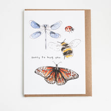 insects sorry to bug you greeting card