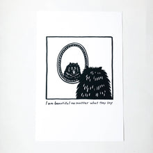 I am beautiful daily affirmation print 12x18